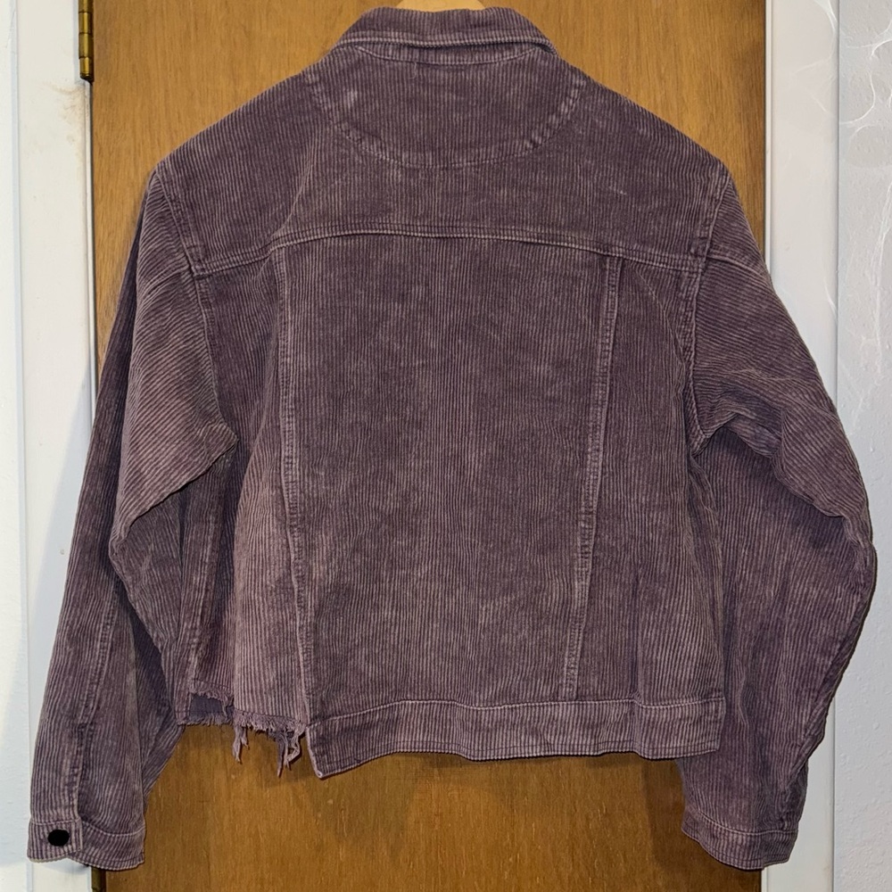 POL Dusty Mauve Corduroy Jean Jacket, Size L - Picture 5 of 6